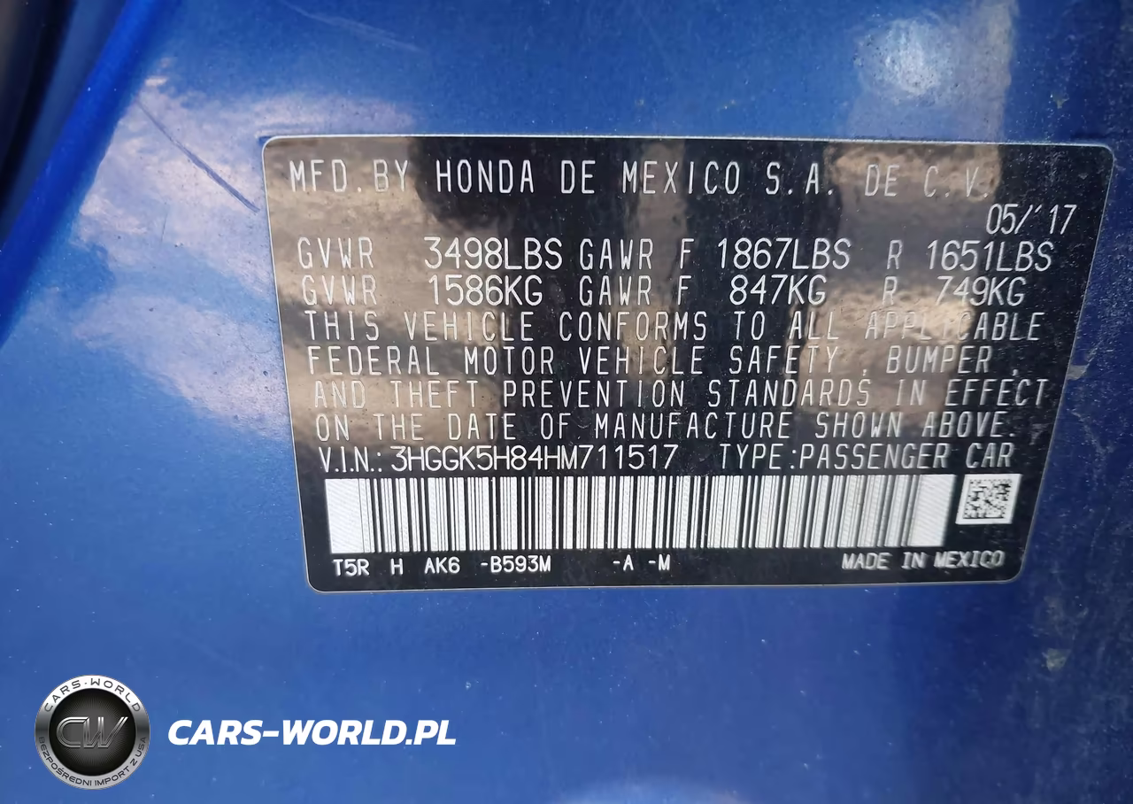 2017 Honda Fit Ex-L VIN:3HGGK5H84HM711517 - 9