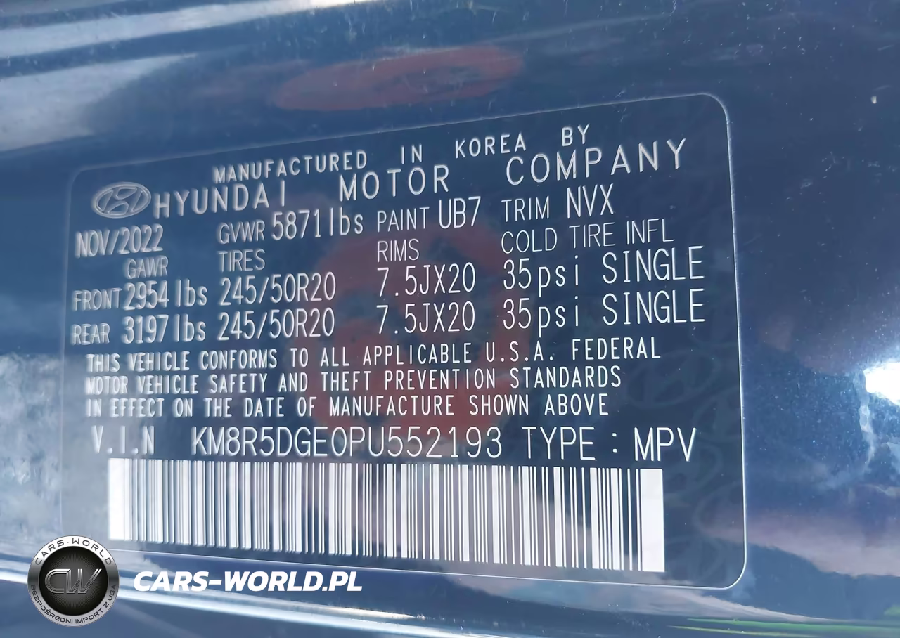 2023 Hyundai Palisade Limited VIN:KM8R5DGE0PU552193 - 9