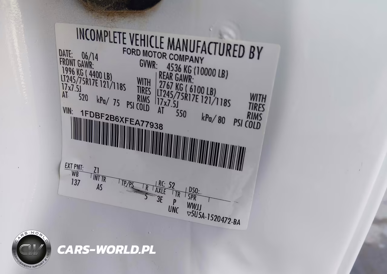 2015 Ford F-250 Xl VIN:1FDBF2B6XFEA77938 - 9