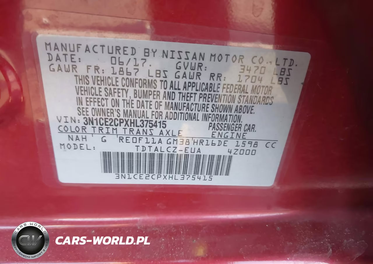 2017 Nissan Versa Note S Plus VIN:3N1CE2CPXHL375415 - 9