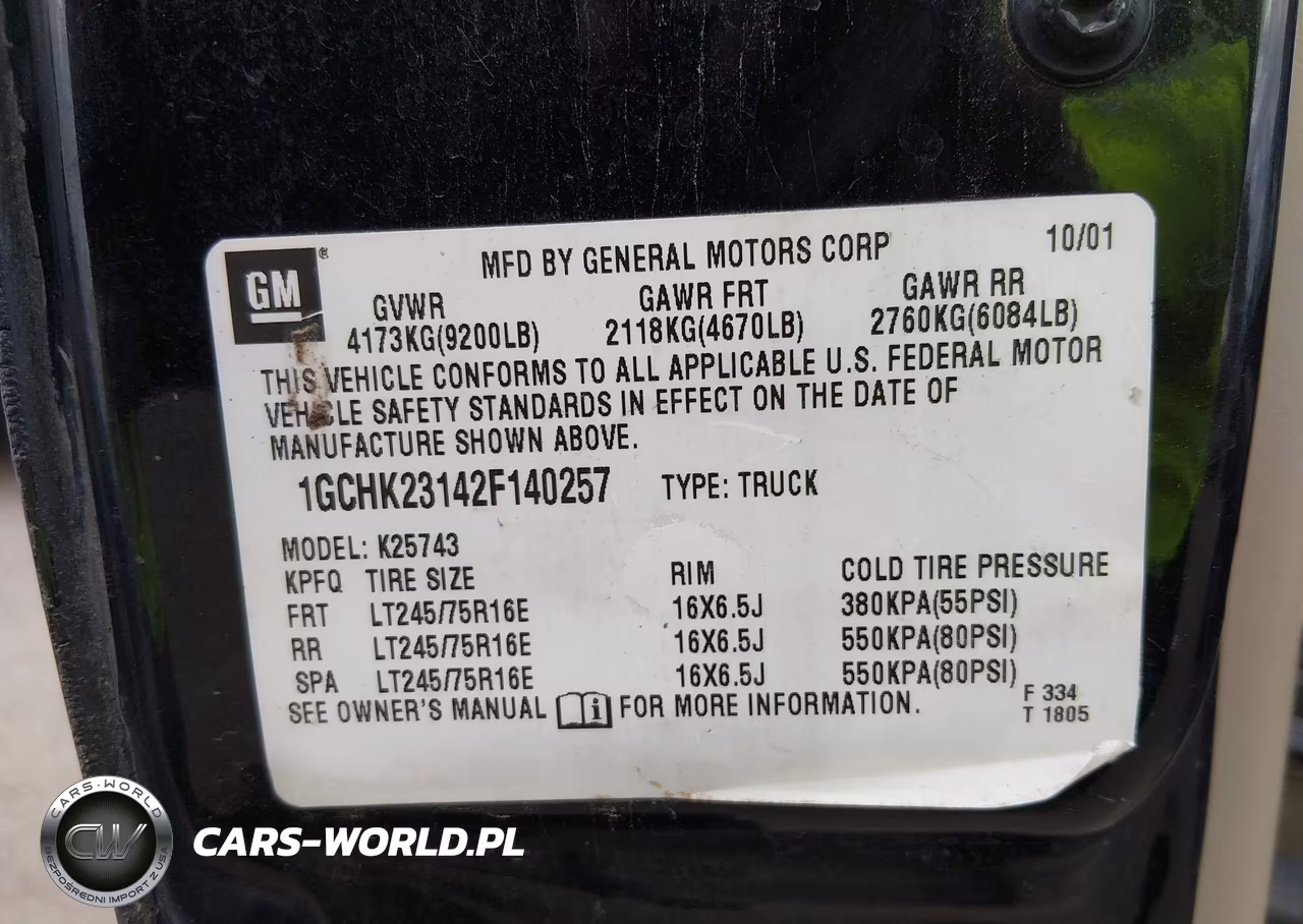 2002 Chevrolet Silverado 2500Hd Lt VIN:1GCHK23142F140257 - 9