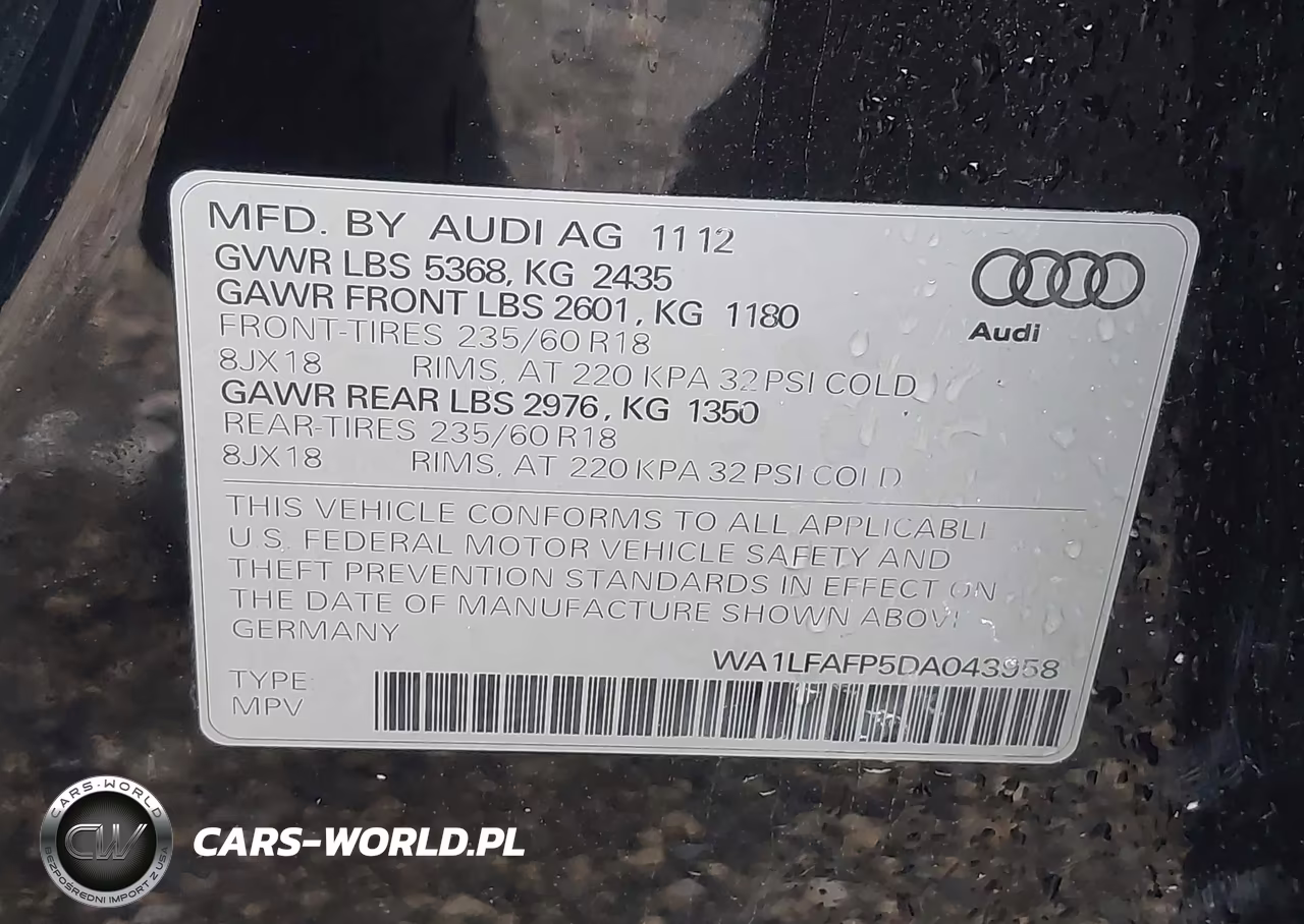 2013 Audi Q5 2.0T Premium VIN:WA1LFAFP5DA043958 - 9
