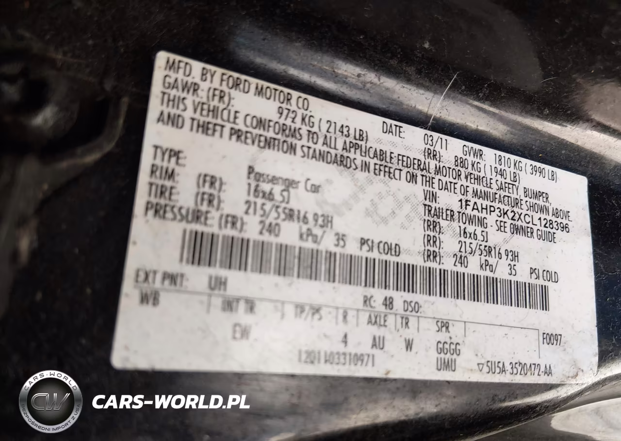2012 Ford Focus Se VIN:1FAHP3K2XCL128396 - 9