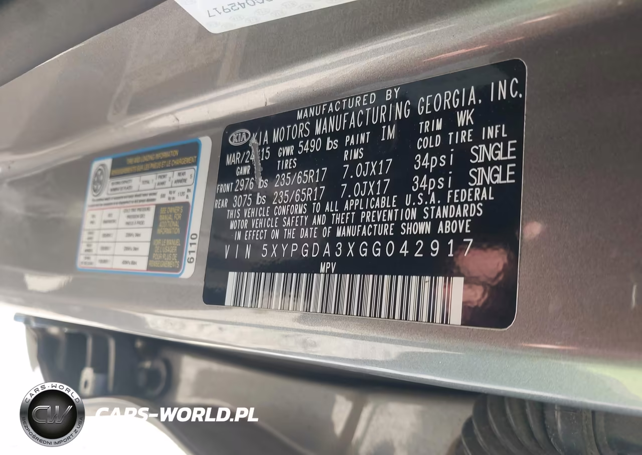 2016 Kia Sorento 2.4L Lx VIN:5XYPGDA3XGG042917 - 9