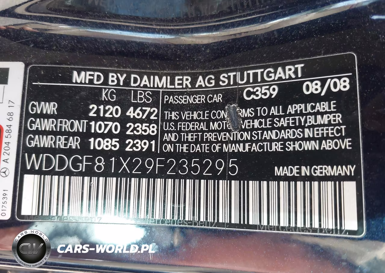2009 Mercedes-Benz C 300 Luxury 4Matic-Sport 4Matic VIN:WDDGF81X29F235295 - 9