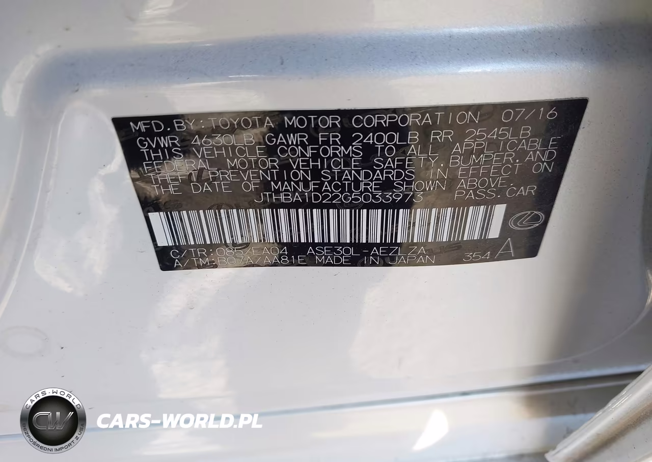 2016 Lexus Is 200T VIN:JTHBA1D22G5033973 - 9