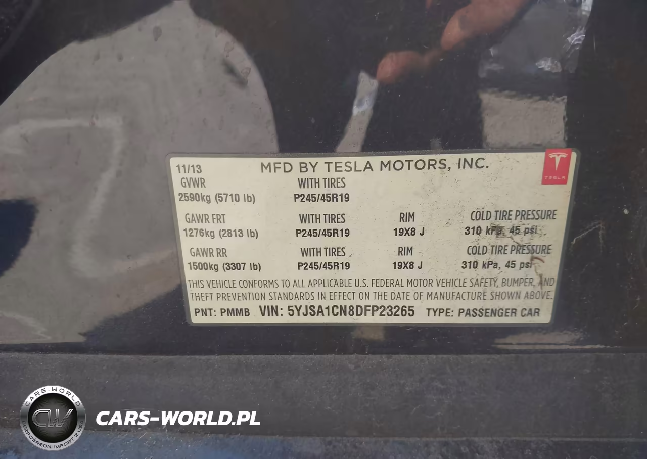 2013 Tesla Model S VIN:5YJSA1CN8DFP23265 - 9