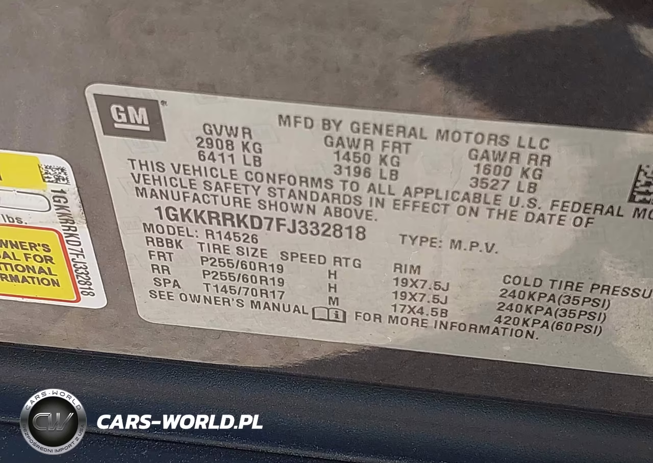2015 GMC Acadia Slt-1 VIN:1GKKRRKD7FJ332818 - 9