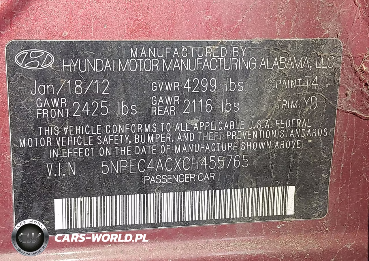 2012 Hyundai Sonata Limited VIN:5NPEC4ACXCH455765 - 9
