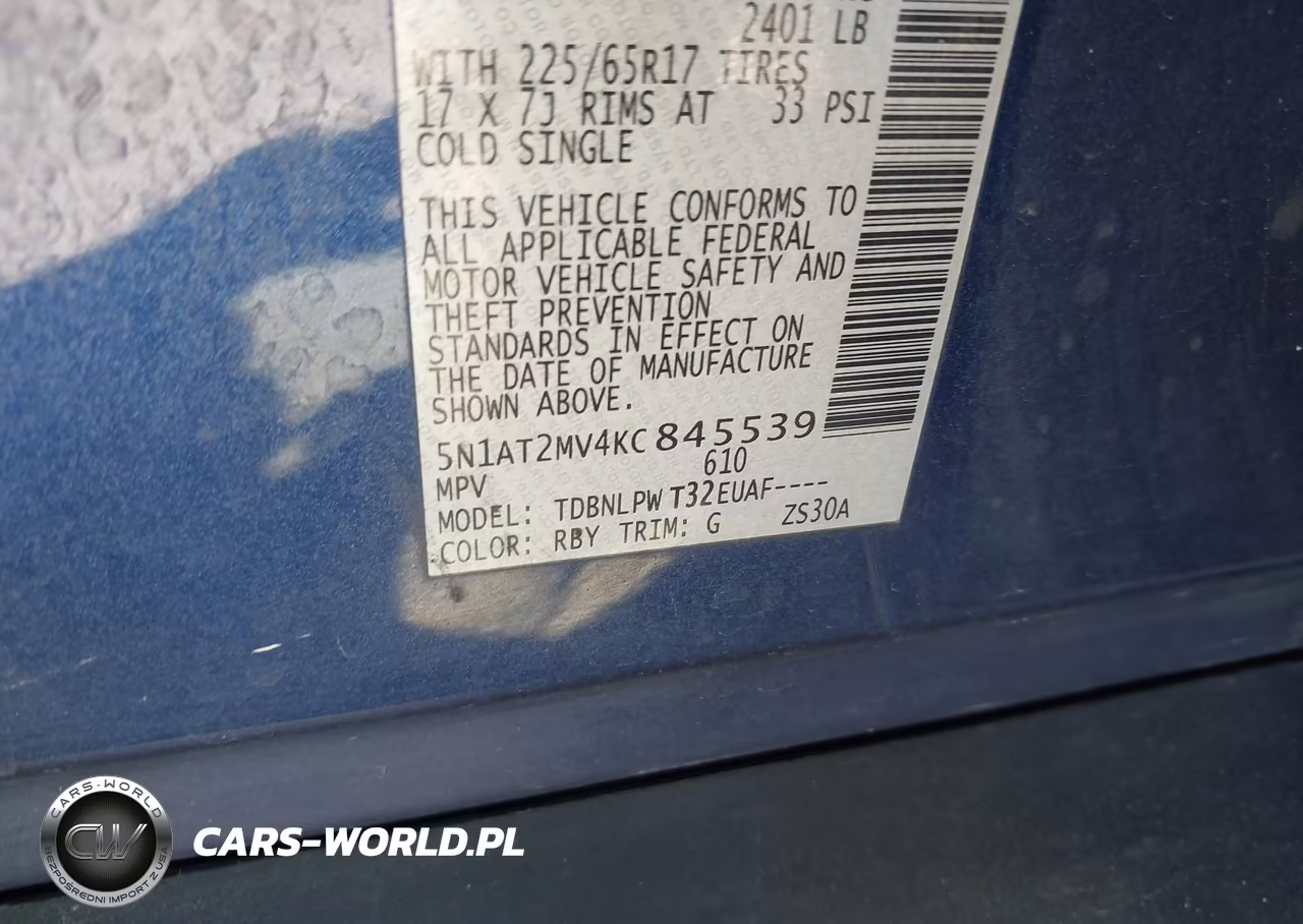 2019 Nissan Rogue S VIN:5N1AT2MV4KC845539 - 9