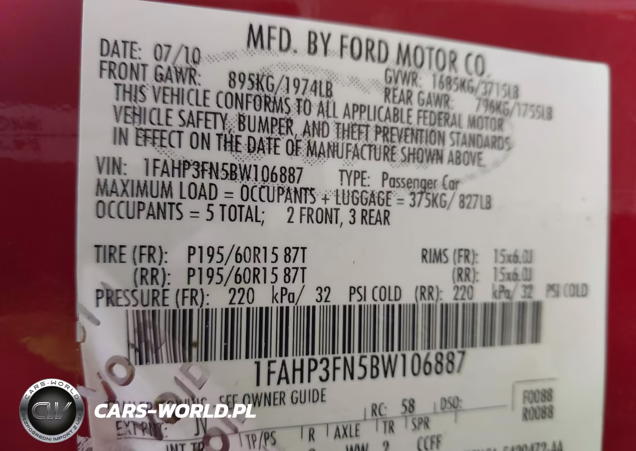 2011 Ford Focus Se VIN:1FAHP3FN5BW106887 - 9