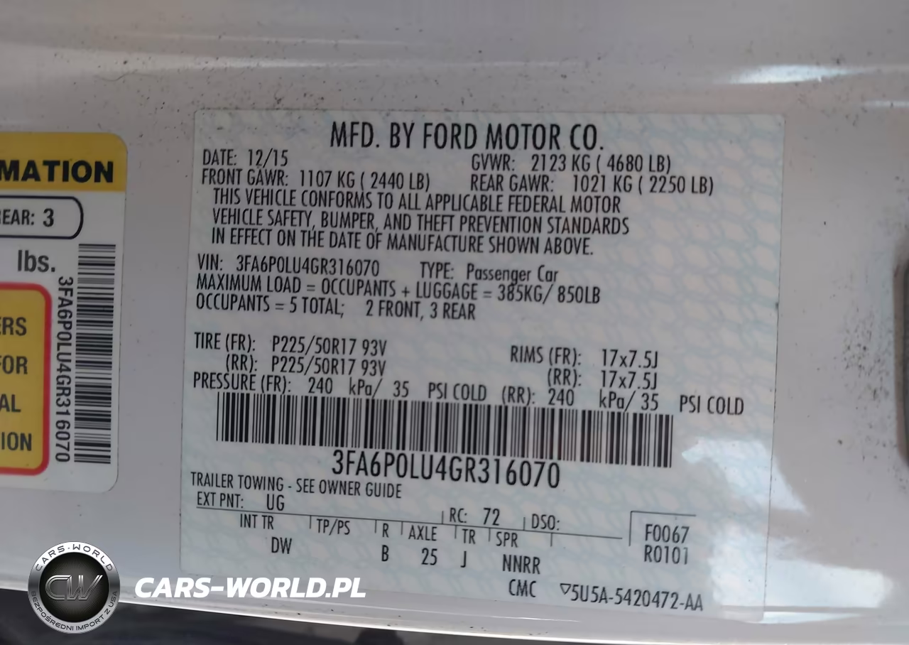 2016 Ford Fusion Hybrid Se VIN:3FA6P0LU4GR316070 - 9