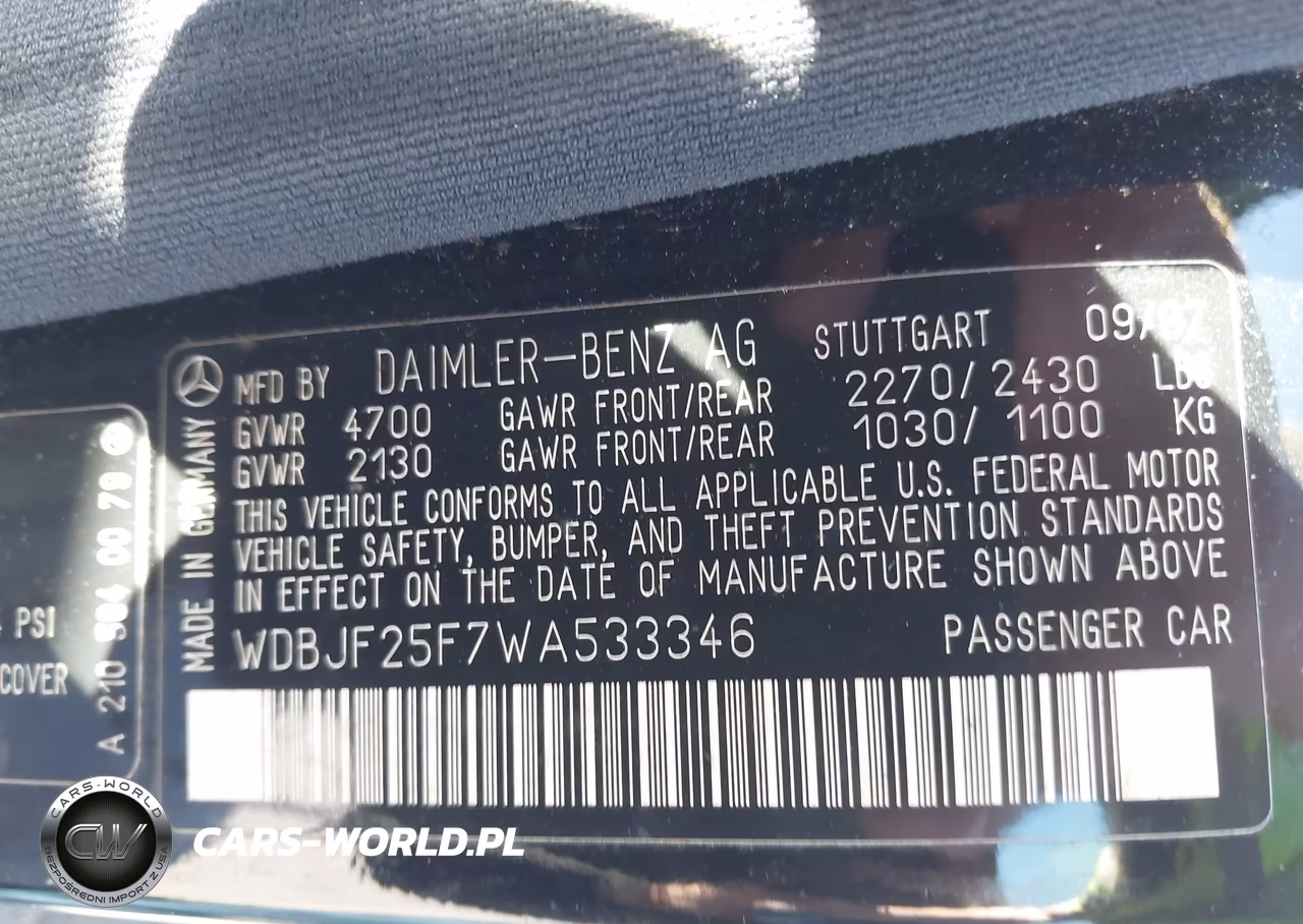 1998 Mercedes-Benz E 300 Diesel VIN:WDBJF25F7WA533346 - 9
