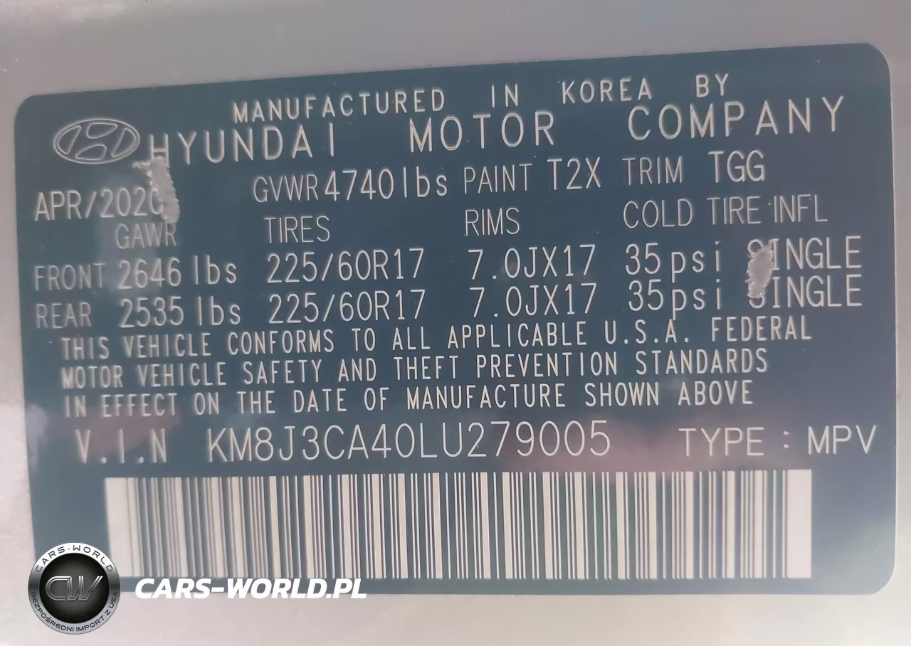 2020 Hyundai Tucson Value VIN:KM8J3CA40LU279005 - 9
