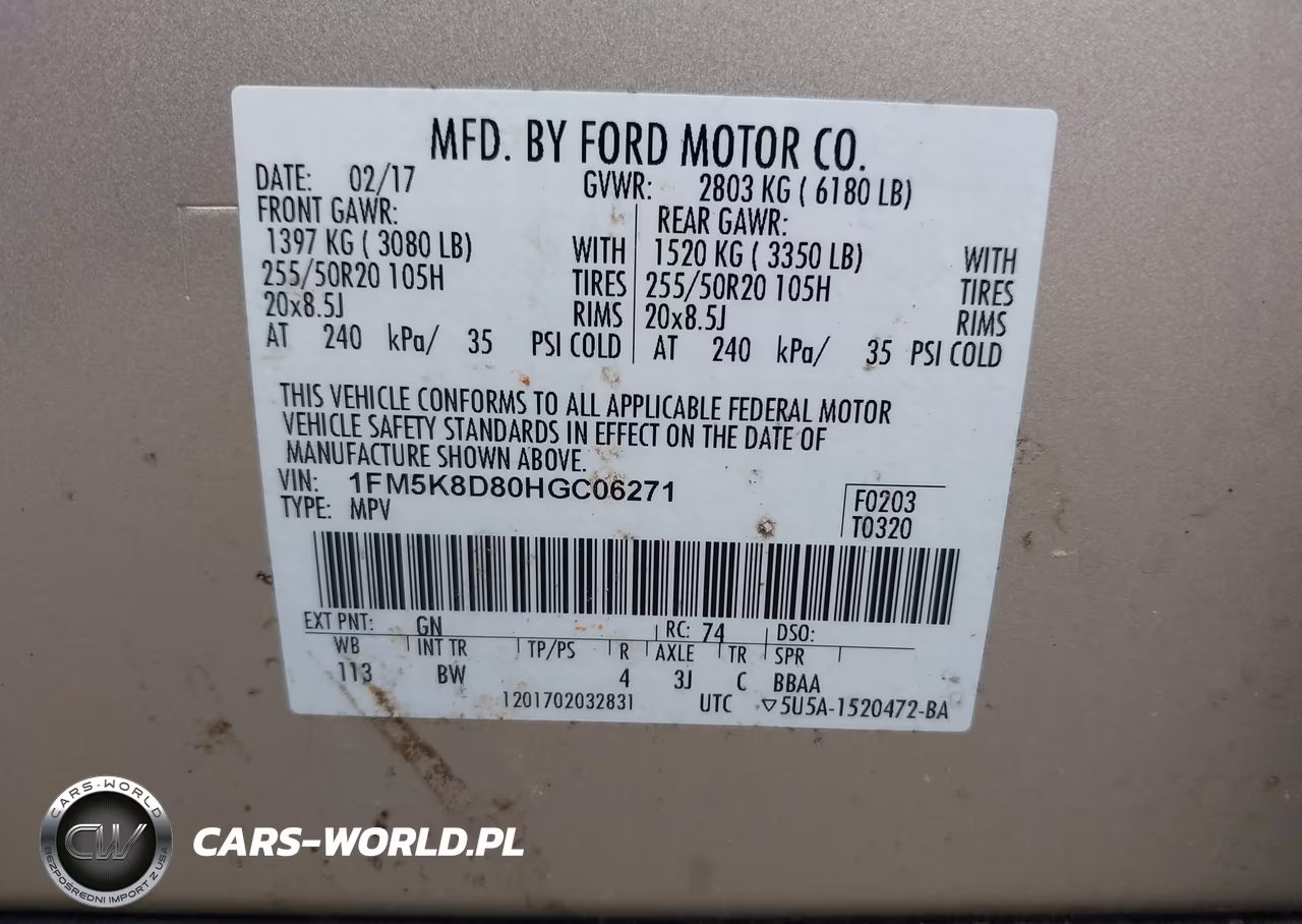 2017 Ford Explorer Xlt VIN:1FM5K8D80HGC06271 - 9