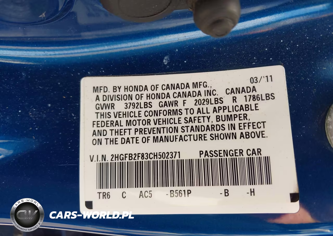 2012 Honda Civic Ex VIN:2HGFB2F83CH502371 - 9