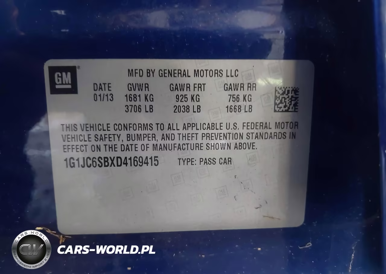 2013 Chevrolet Sonic Lt Auto VIN:1G1JC6SBXD4169415 - 9
