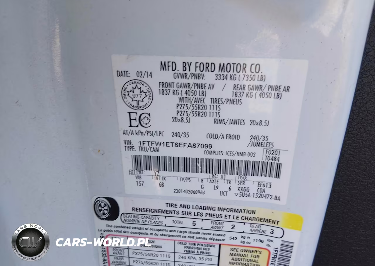 2014 Ford F-150 Fx4 VIN:1FTFW1ET8EFA87099 - 9
