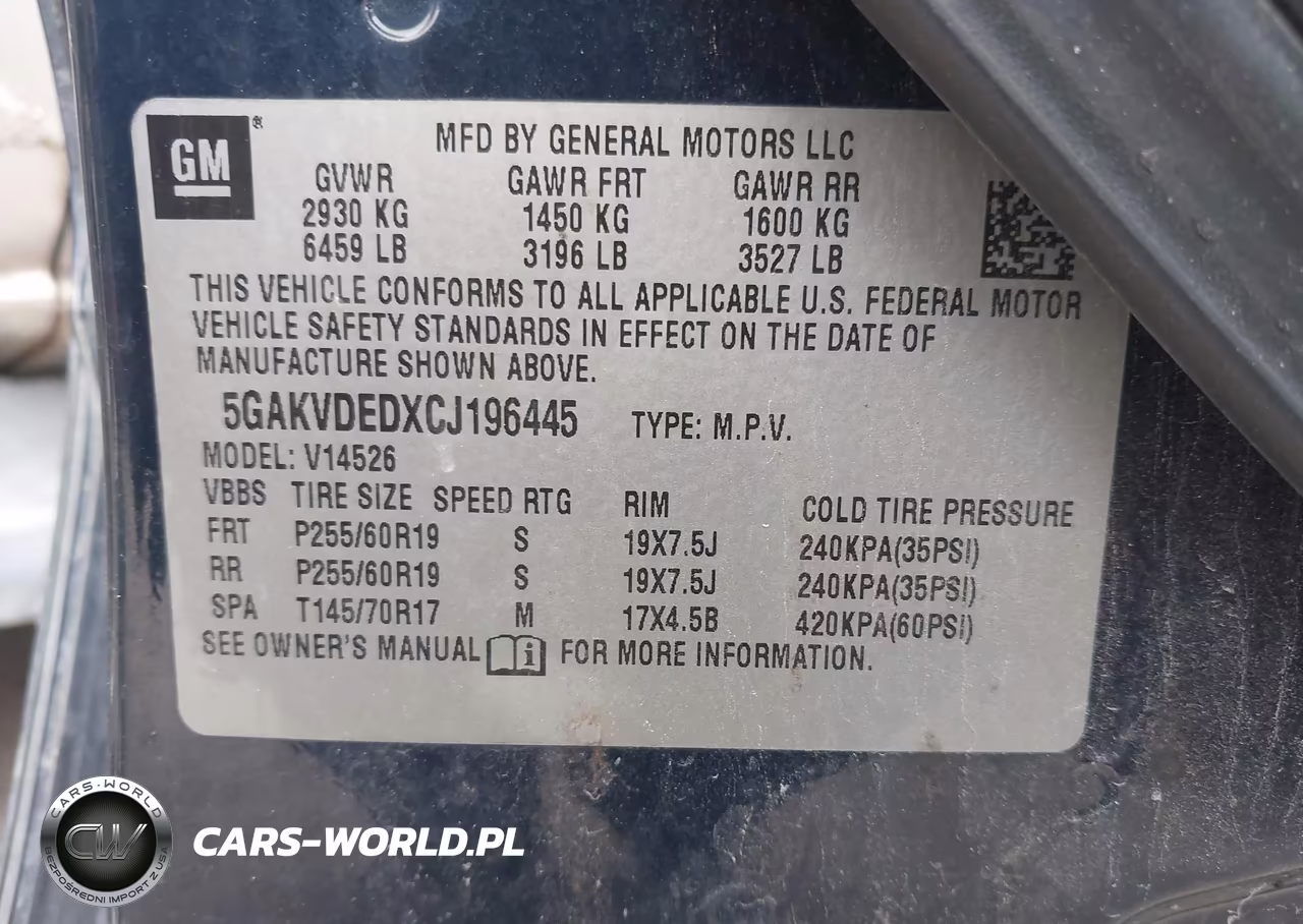 2012 Buick Enclave Premium VIN:5GAKVDEDXCJ196445 - 9