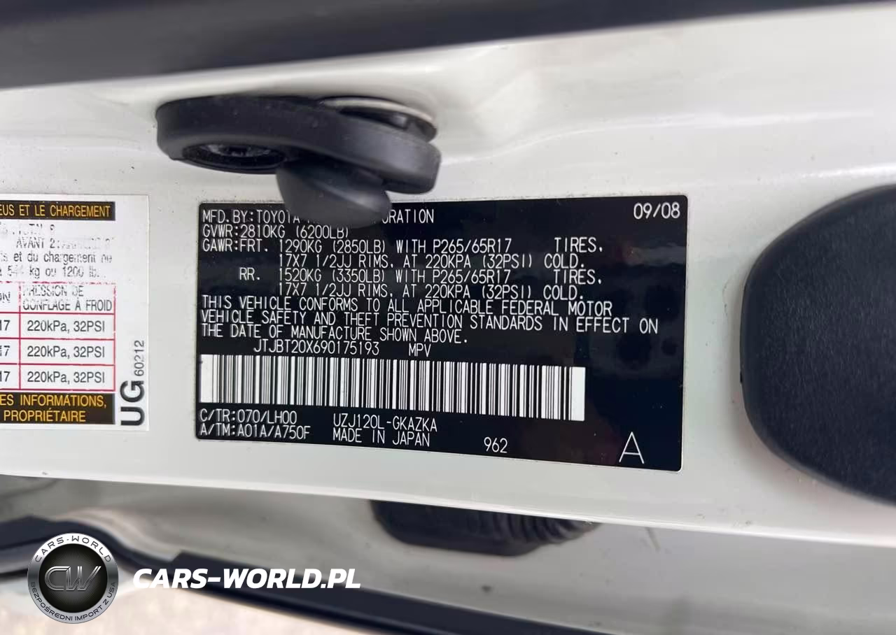 2009 Lexus Gx 470 VIN:JTJBT20X690175193 - 9