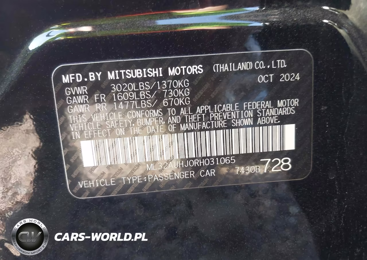 2024 Mitsubishi Mirage Es-Le VIN:ML32AUHJ0RH031065 - 9
