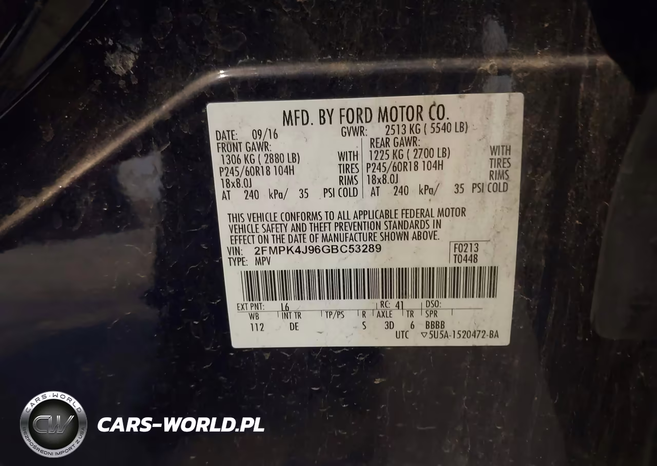 2016 Ford Edge Sel VIN:2FMPK4J96GBC53289 - 9