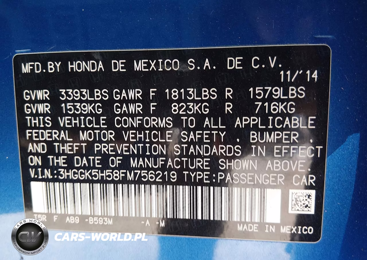 2015 Honda Fit Lx VIN:3HGGK5H58FM756219 - 9