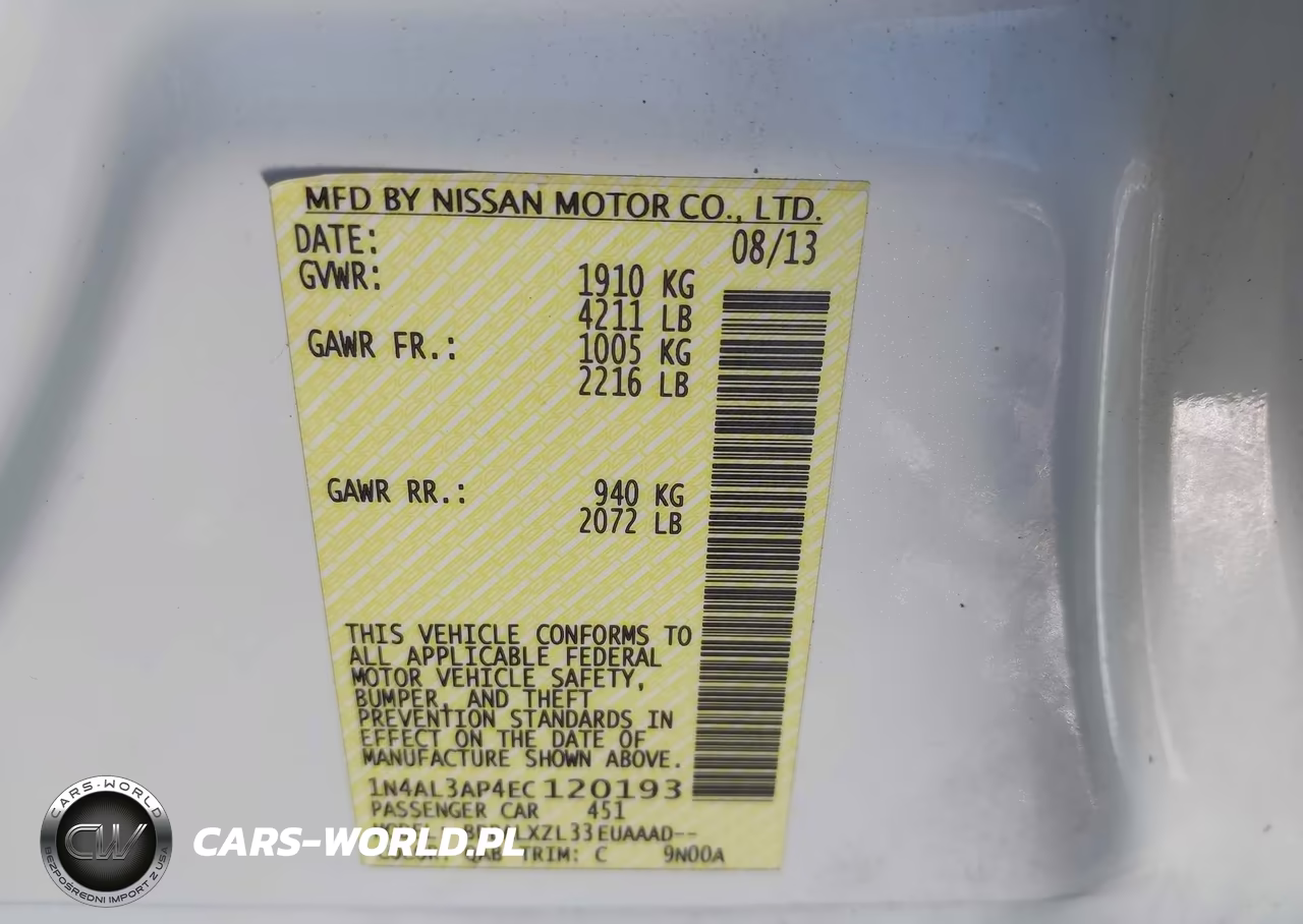2014 Nissan Altima 2.5 Sl VIN:1N4AL3AP4EC120193 - 9