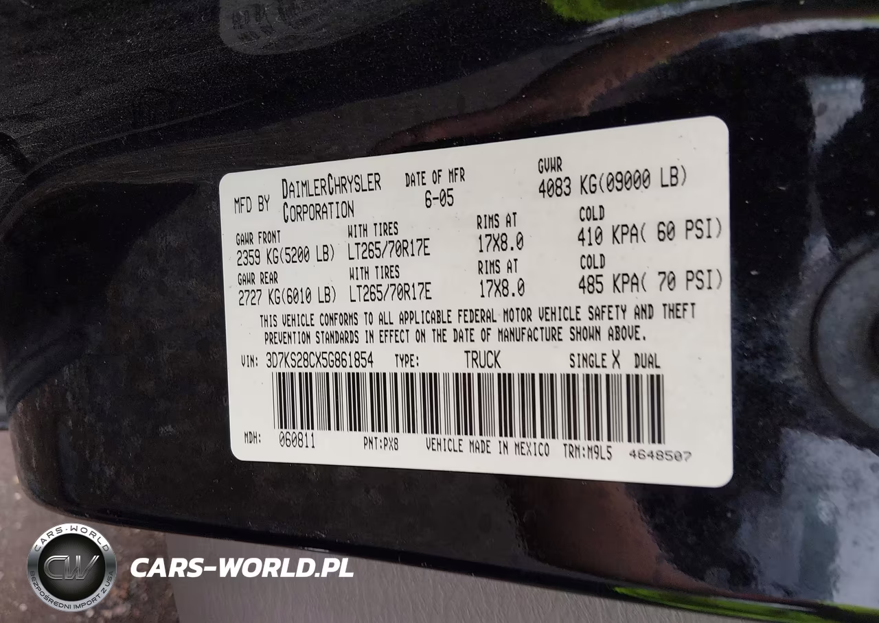2005 Dodge Ram 2500 Slt-Laramie VIN:3D7KS28CX5G861854 - 9