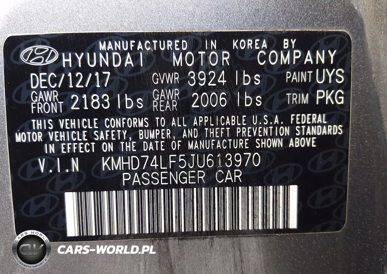 2018 Hyundai Elantra Se VIN:KMHD74LF5JU613970 - 9