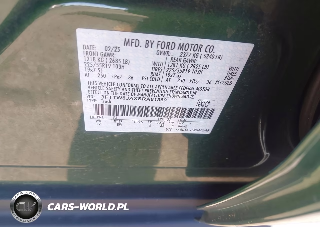 2025 Ford Maverick Xlt VIN:3FTTW8JAXSRA61389 - 9