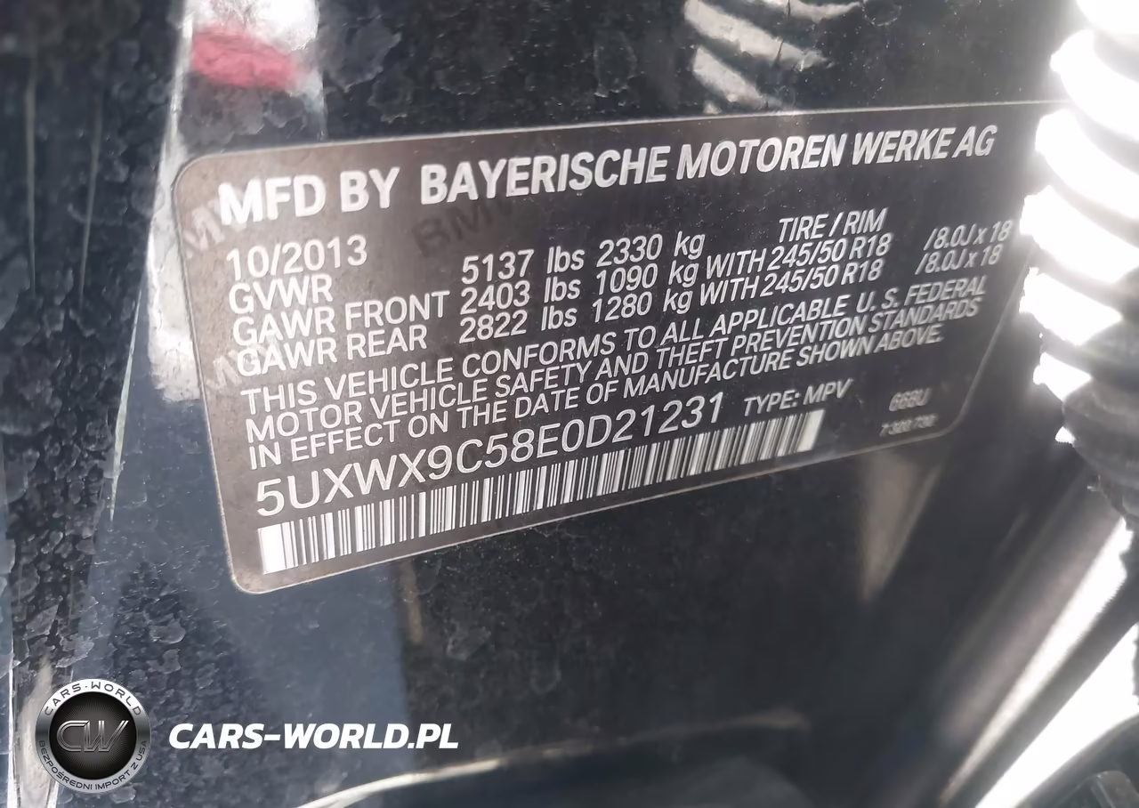 2014 BMW X3 xDrive28I VIN:5UXWX9C58E0D21231 - 9