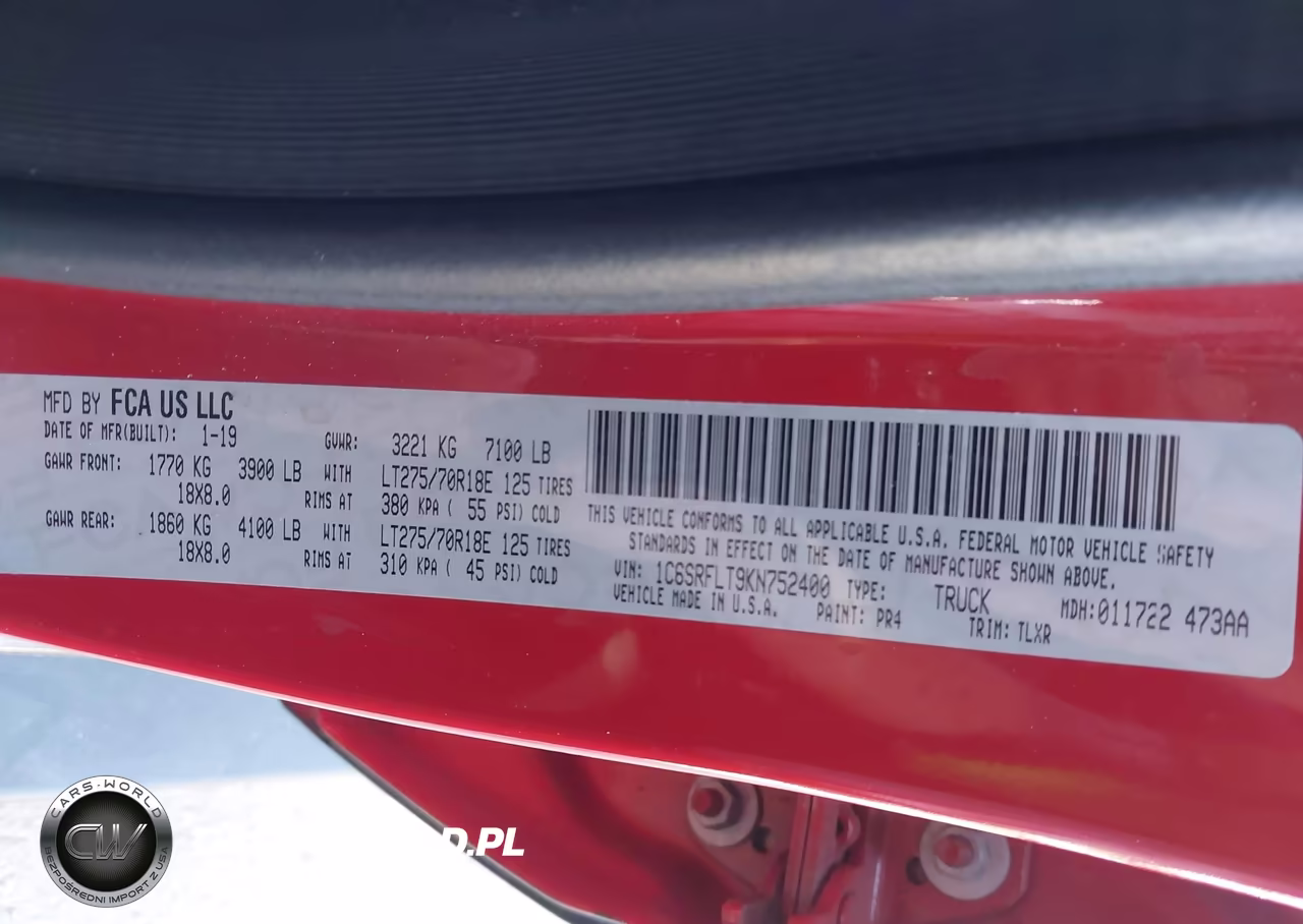 2019 Ram 1500 Rebel 4X4 5'7 Box VIN:1C6SRFLT9KN752400 - 9