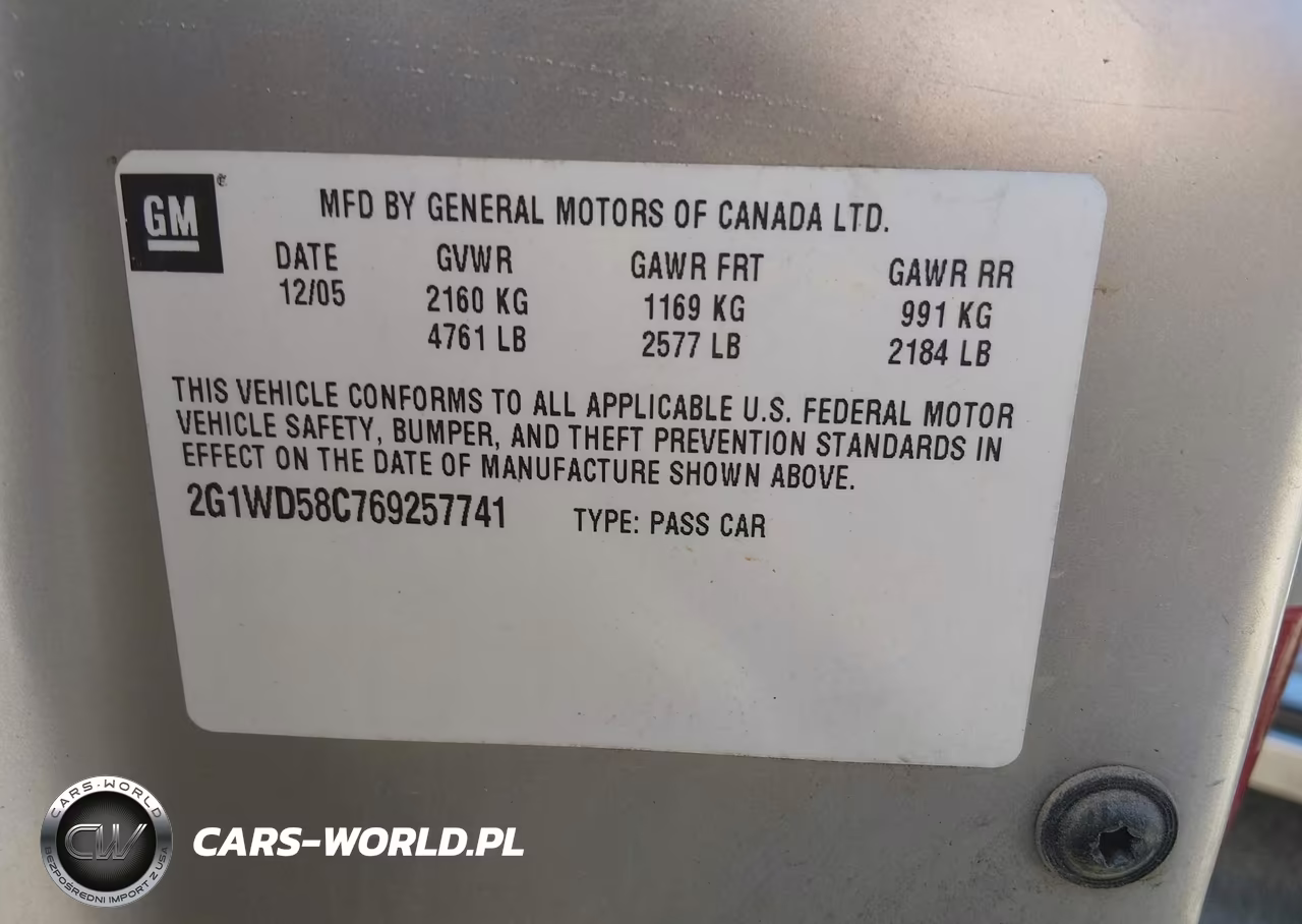 2006 Chevrolet Impala Ss VIN:2G1WD58C769257741 - 9