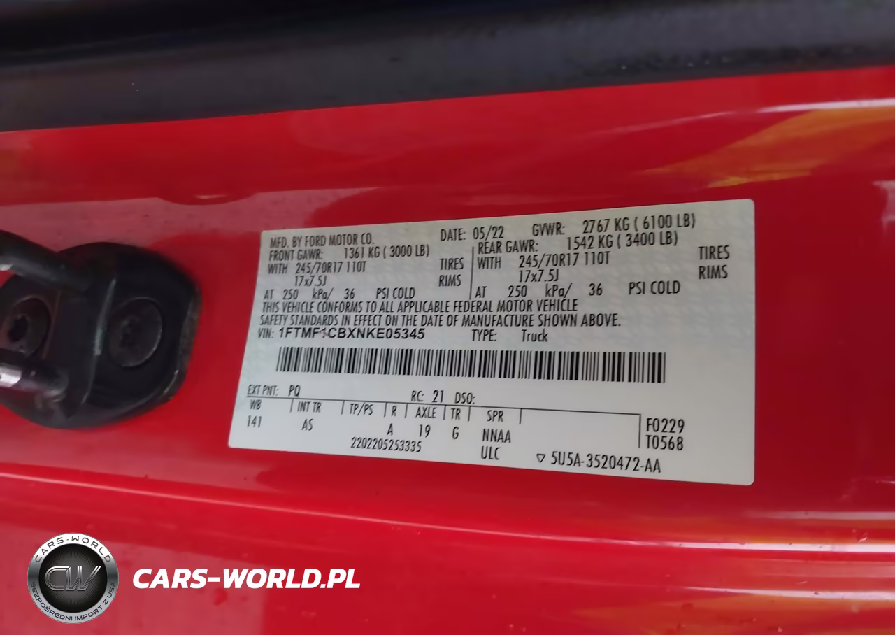 2022 Ford F-150 Xl VIN:1FTMF1CBXNKE05345 - 9