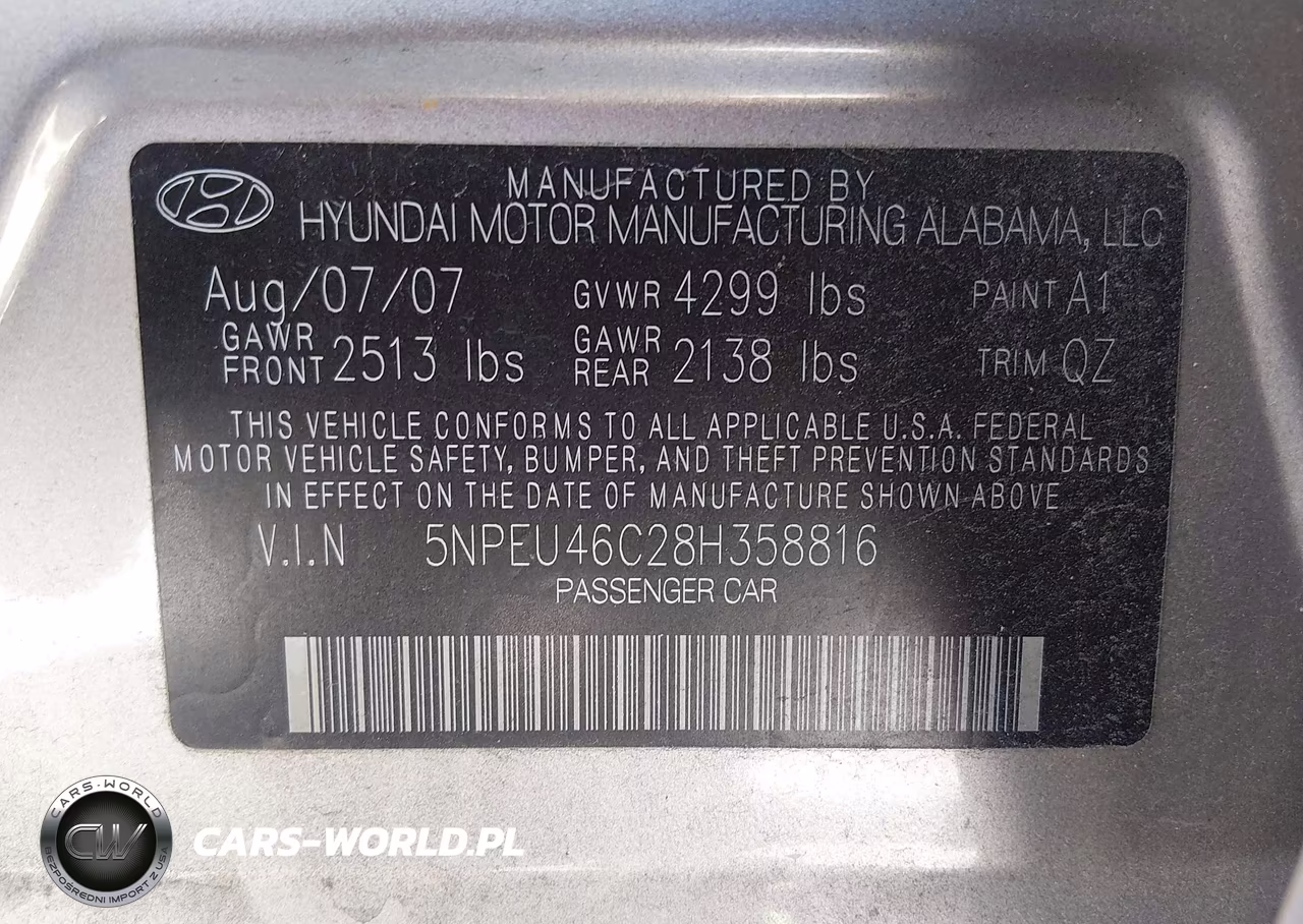 2008 Hyundai Sonata Limited-Se VIN:5NPEU46C28H358816 - 9