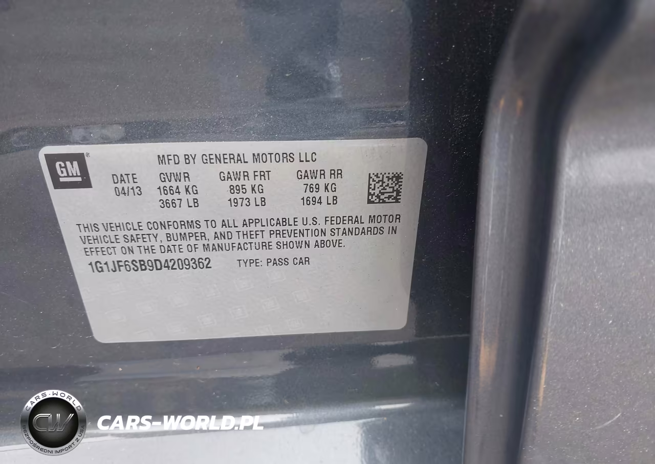 2013 Chevrolet Sonic Ltz Manual VIN:1G1JF6SB9D4209362 - 9