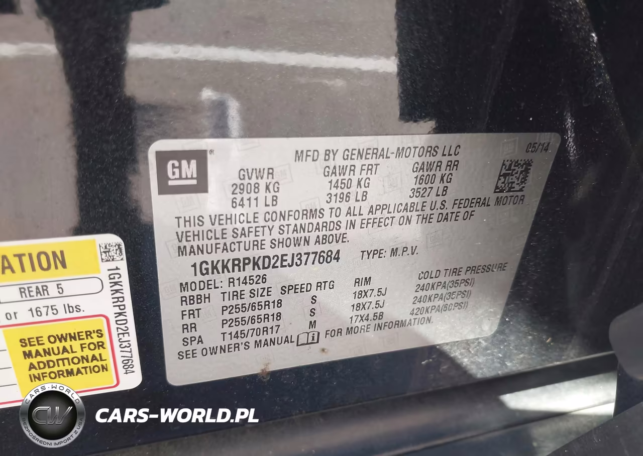 2014 GMC Acadia Sle-2 VIN:1GKKRPKD2EJ377684 - 9