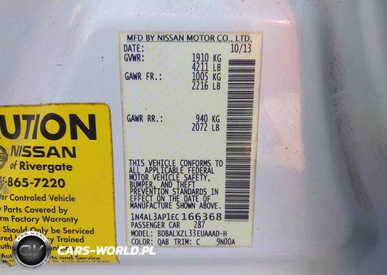 2014 Nissan Altima 2.5 Sl VIN:1N4AL3AP1EC166368 - 9