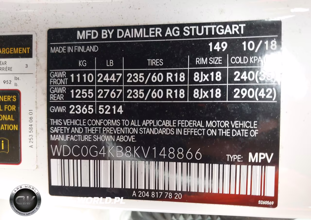 2019 Mercedes-Benz Glc 300 4Matic VIN:WDC0G4KB8KV148866 - 9