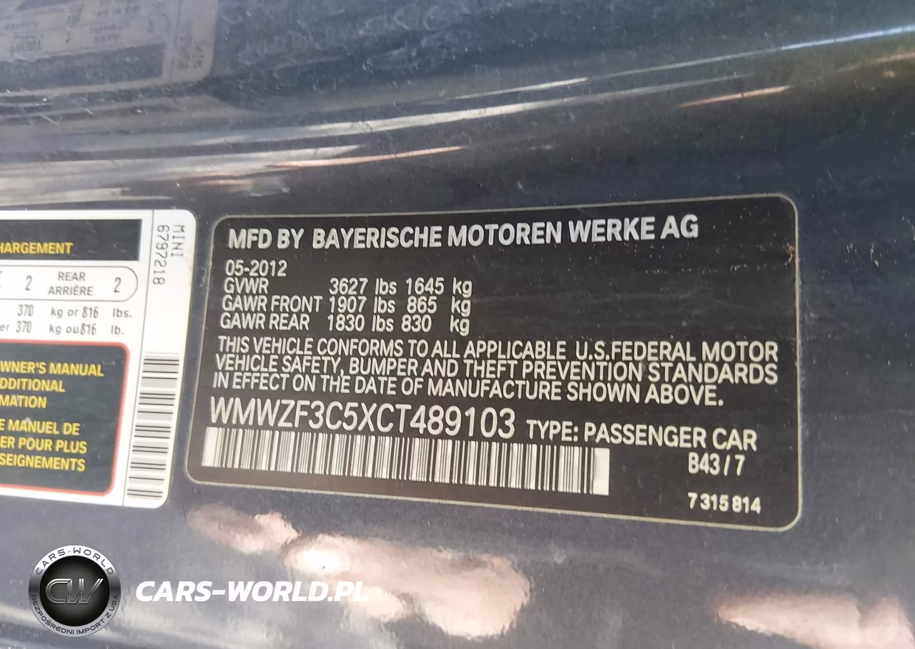 2012 Mini Cooper Clubman VIN:WMWZF3C5XCT489103 - 9