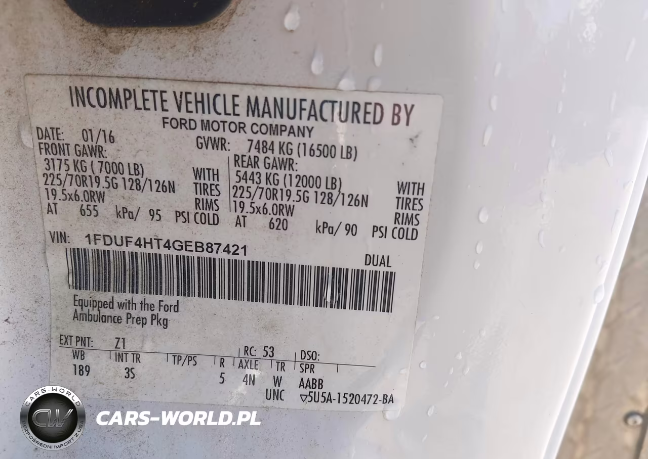 2016 Ford F-450 Chassis Xlt VIN:1FDUF4HT4GEB87421 - 9