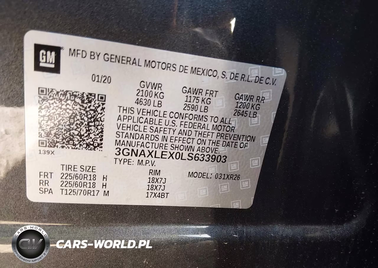 2020 Chevrolet Equinox Lt VIN:3GNAXLEX0LS633903 - 9