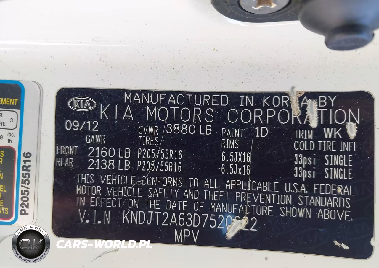 2013 Kia Soul + VIN:KNDJT2A63D7520622 - 9