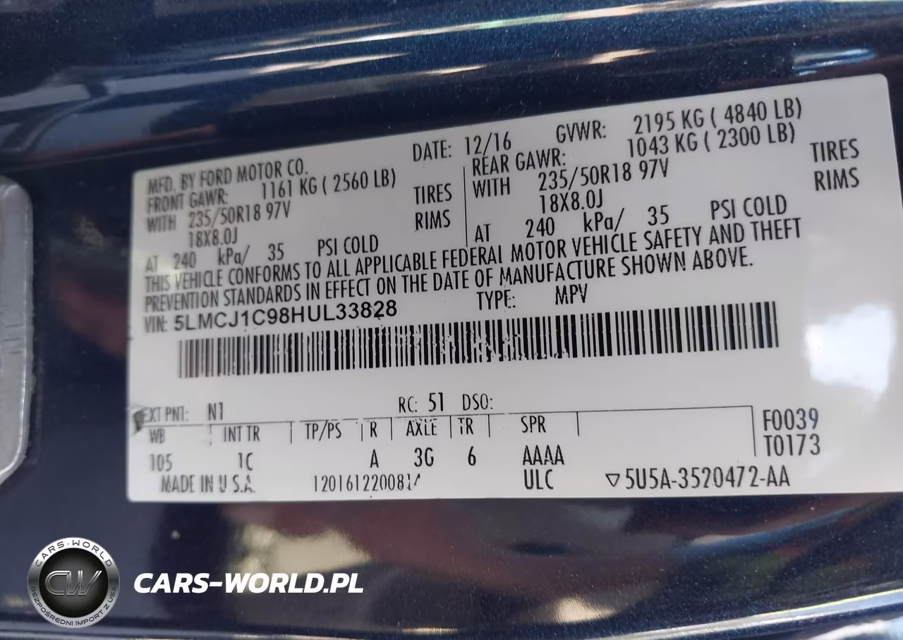 2017 Lincoln Mkc Premiere VIN:5LMCJ1C98HUL33828 - 9