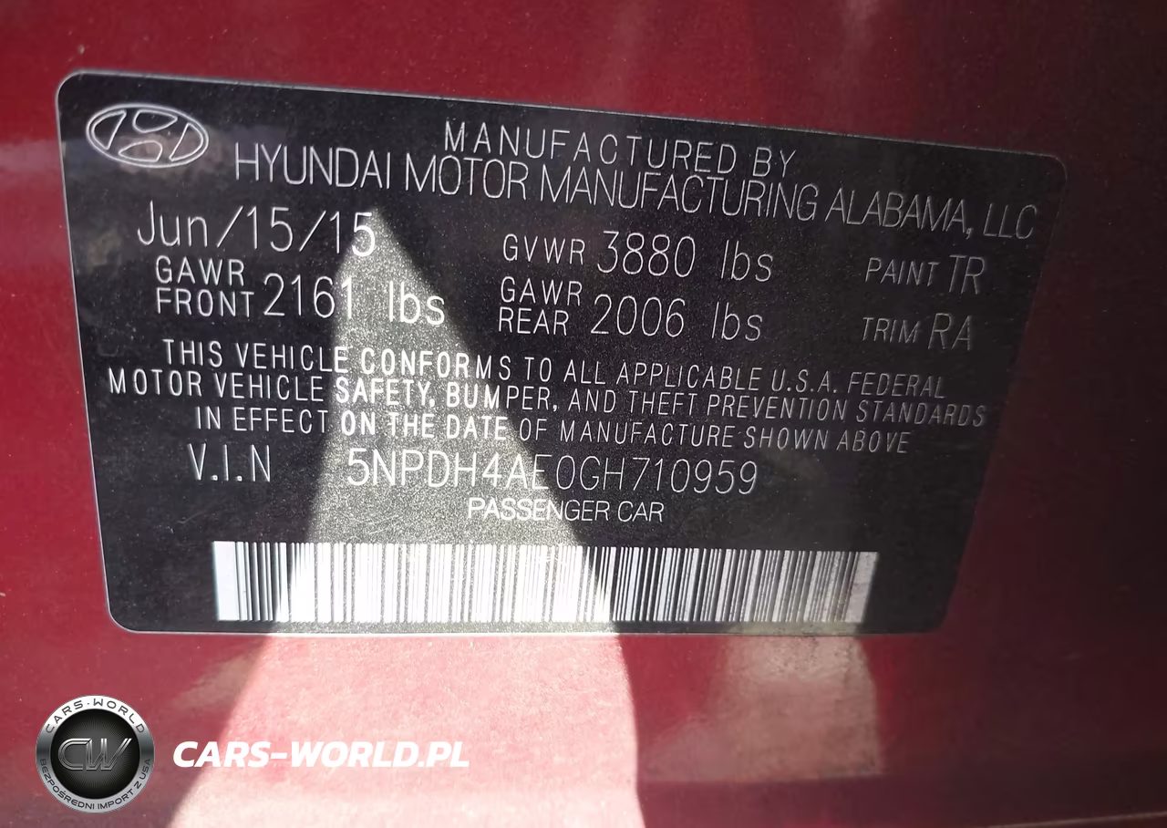 2016 Hyundai Elantra Se VIN:5NPDH4AE0GH710959 - 9
