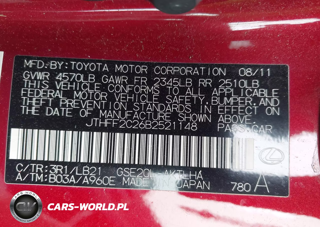 2011 Lexus Is 250C VIN:JTHFF2C26B2521148 - 9