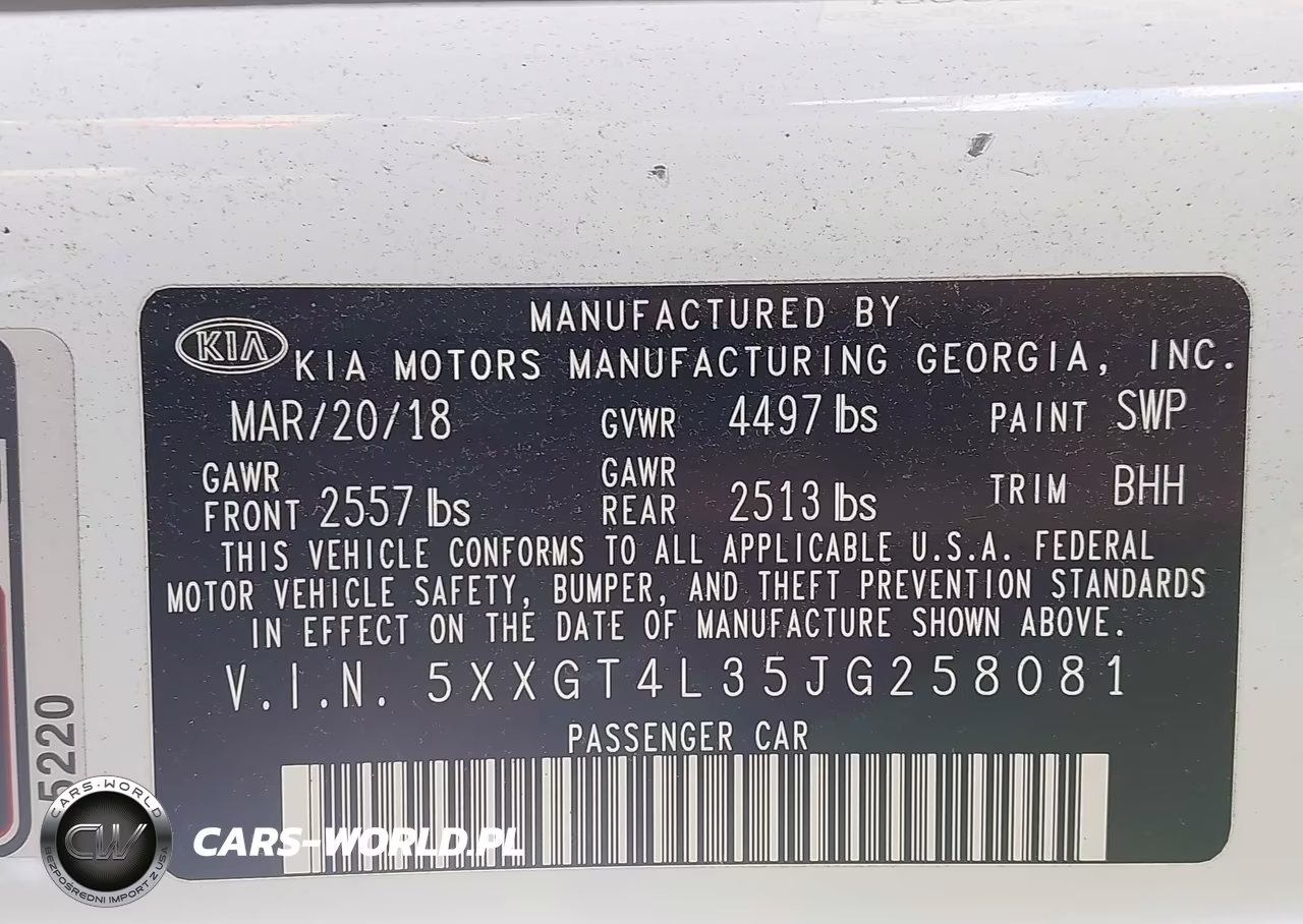 2018 Kia Optima Lx VIN:5XXGT4L35JG258081 - 9
