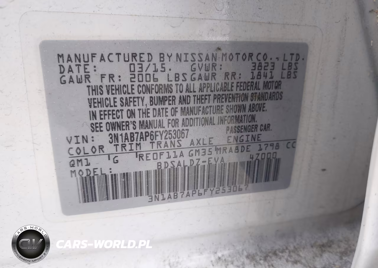 2015 Nissan Sentra Fe+ S-S-Sl-Sr-Sv VIN:3N1AB7AP6FY253067 - 9