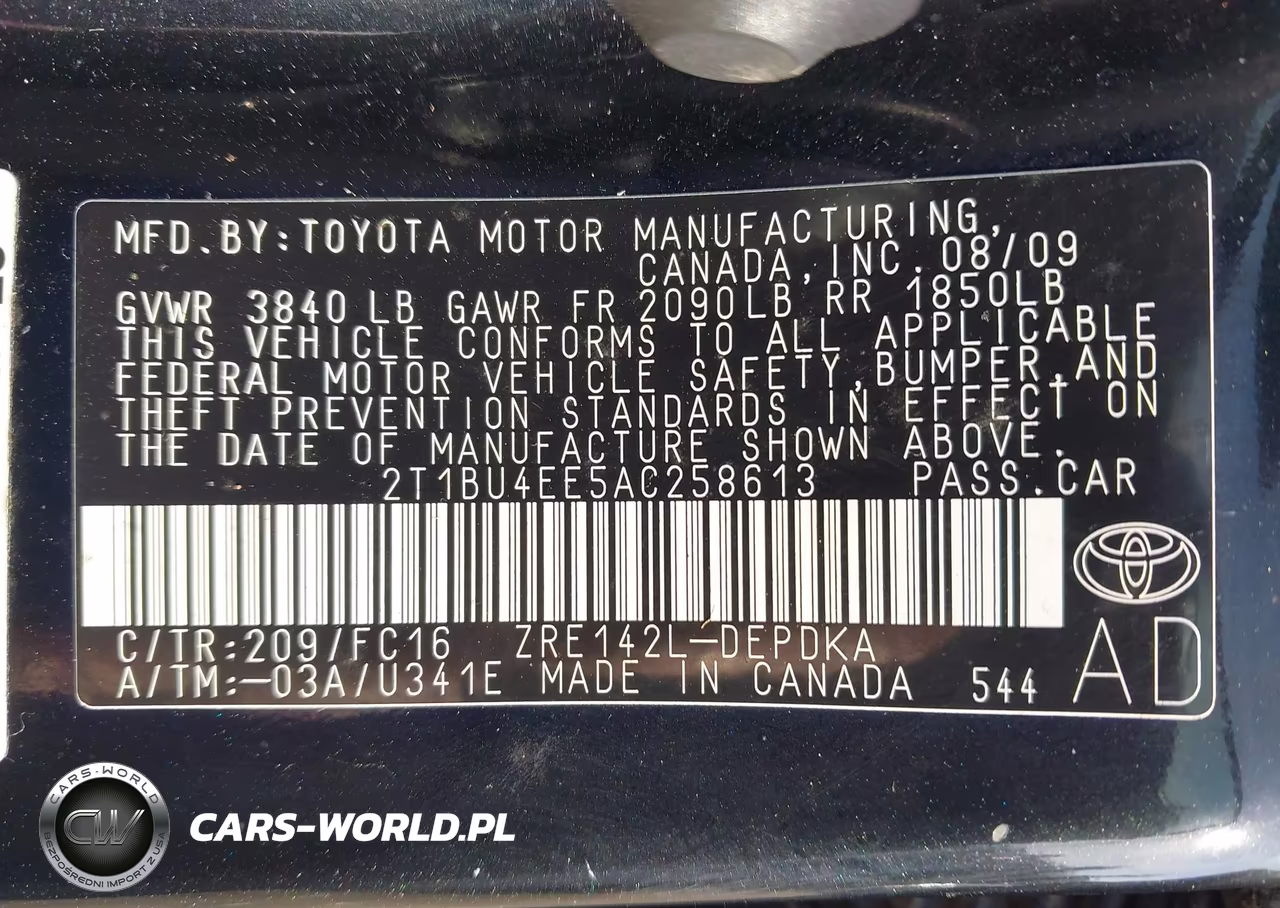 2010 Toyota Corolla Le VIN:2T1BU4EE5AC258613 - 9